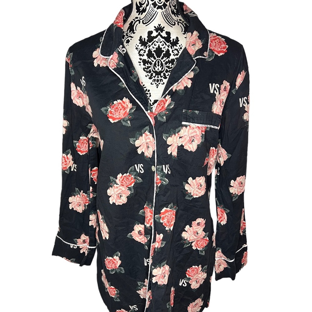 Victoria Secret Roses Print Robe Size Medium - Picture 1 of 11